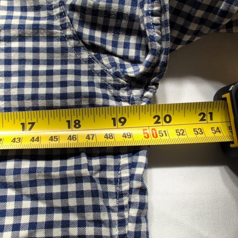 J. Crew Blue and White Casual Button Down Shirt with Gingham Pattern - Picture 5 of 7